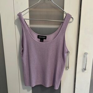 Ellen Tracy Purple knit Tank Top